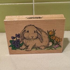 Vintage Hero Arts "Garden Bunny" Rubber Stamp H941 c. 1994